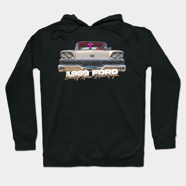 1959 Ford Country Squire Station Wagon Hoodie by Gestalt Imagery